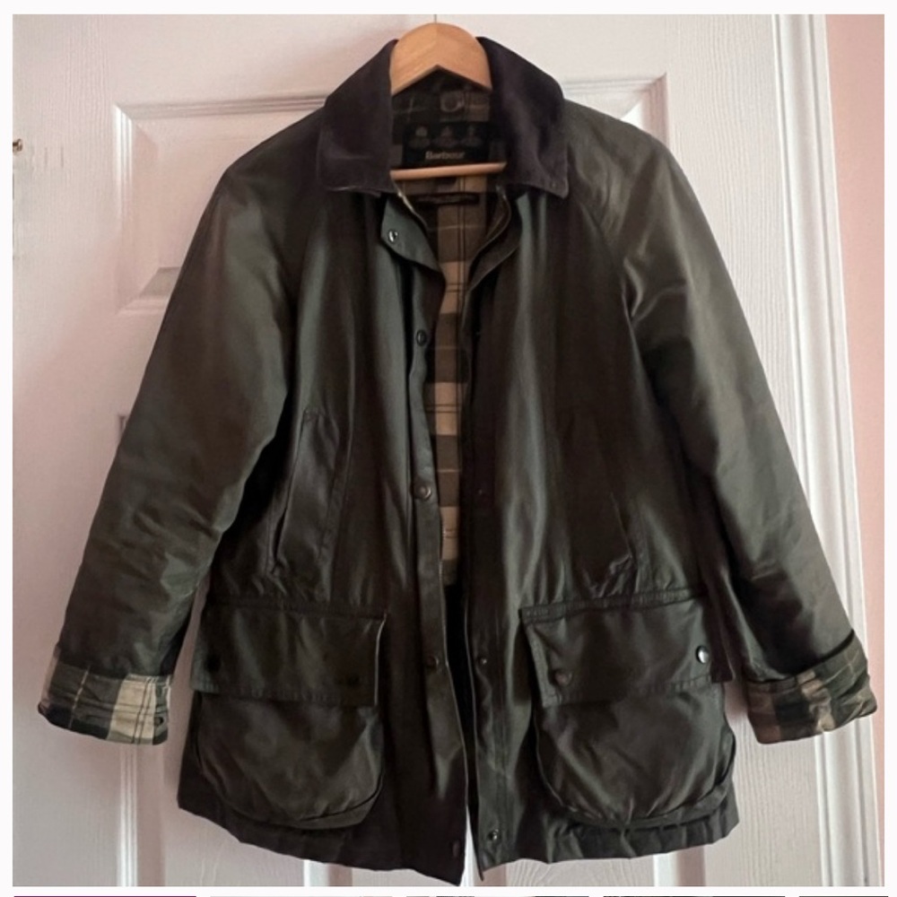 Vintage Barbour Beadnell Olive US 4 UK 8